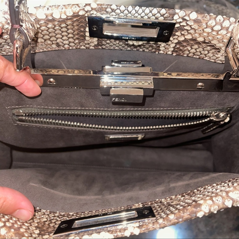 Fendi Peakaboo Python Leather Handbag NWT - image 5